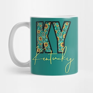 KY sunflower design Kentucky Mug